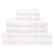 Premius Premium 6-Piece Combed Cotton Bath Towel Set, White