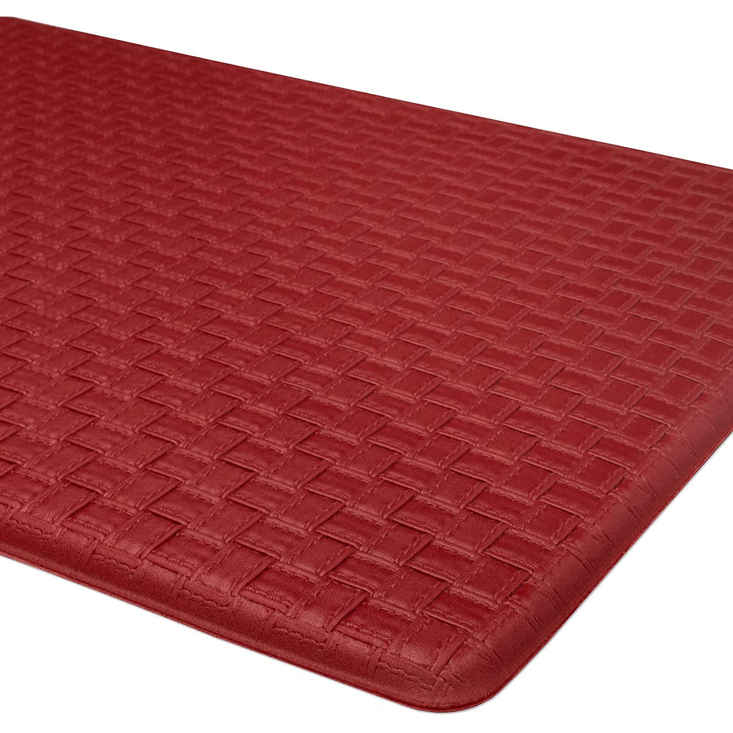 Alfombrilla antifatiga de piel sintética con relieve tejido de Achim, color lava, 45 x 76 cm