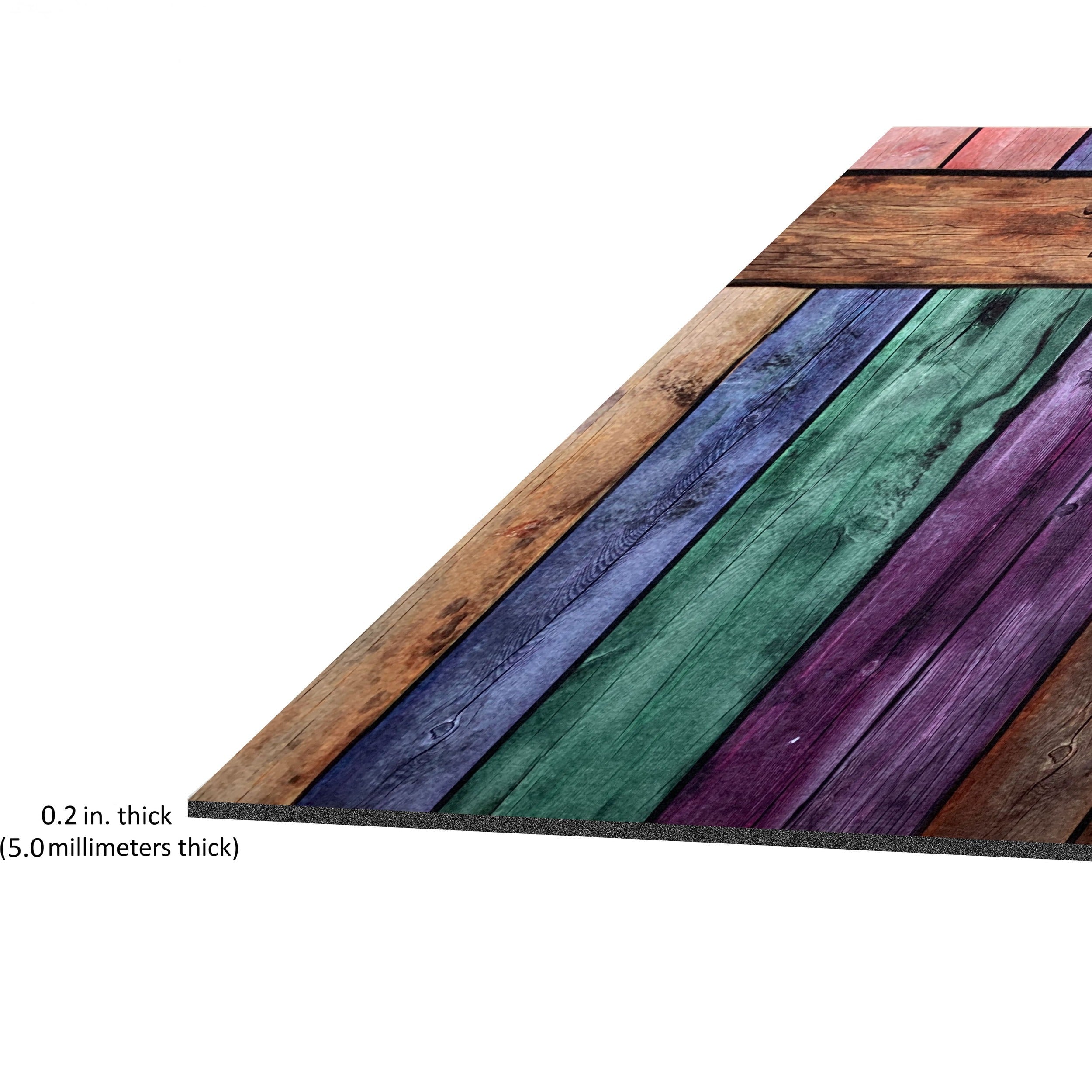 Achim Colorful Plank Heavy Duty Outdoor Mat, Multicolor, 18x30 Inches