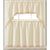 Maggie Kitchen Curtain Set with Macrame Fringes, Swag Valance 60x36, Tiers 30x36 Inches