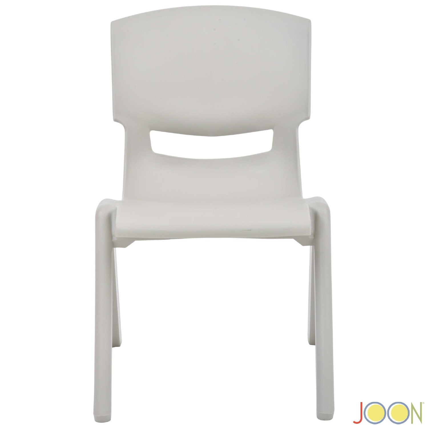 Sillas de aprendizaje apilables de plástico para niños JOON, gris claro, 20,5 x 12,75 x 11 pulgadas, paquete de 2 (paquete de 2)