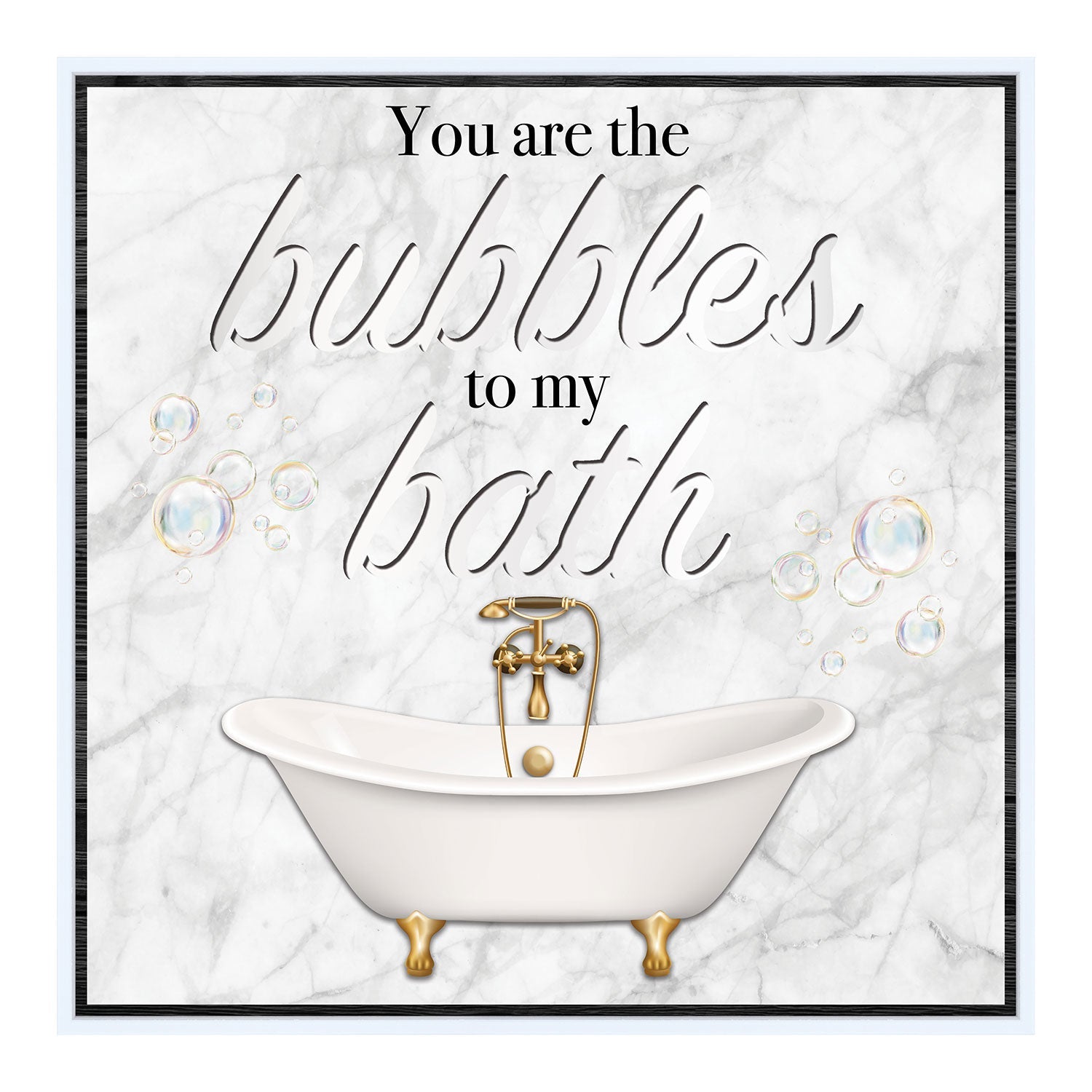 Premius You Are The Bubble To My Bath Bathroom Wall Decor, 14x14 Inches