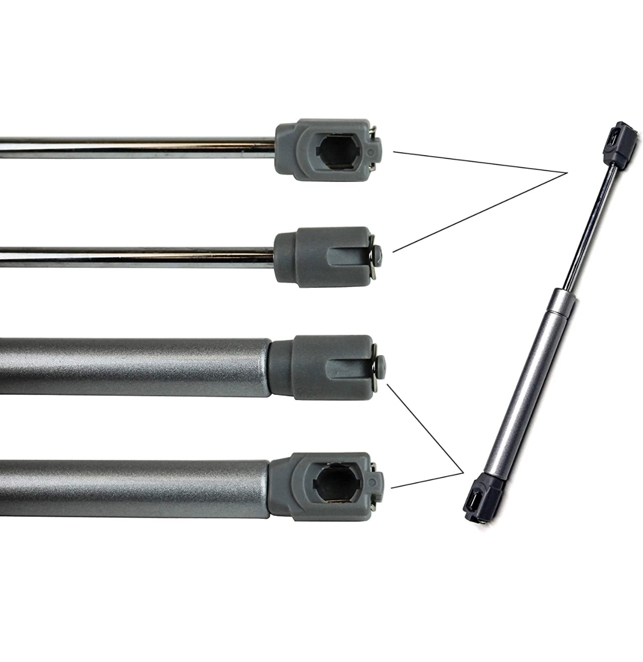 10 inch 100N/22LB Hydraulic Soft Open Gas Springs, Gas Strut for Cabinets, Cabinet Doors Lift Support