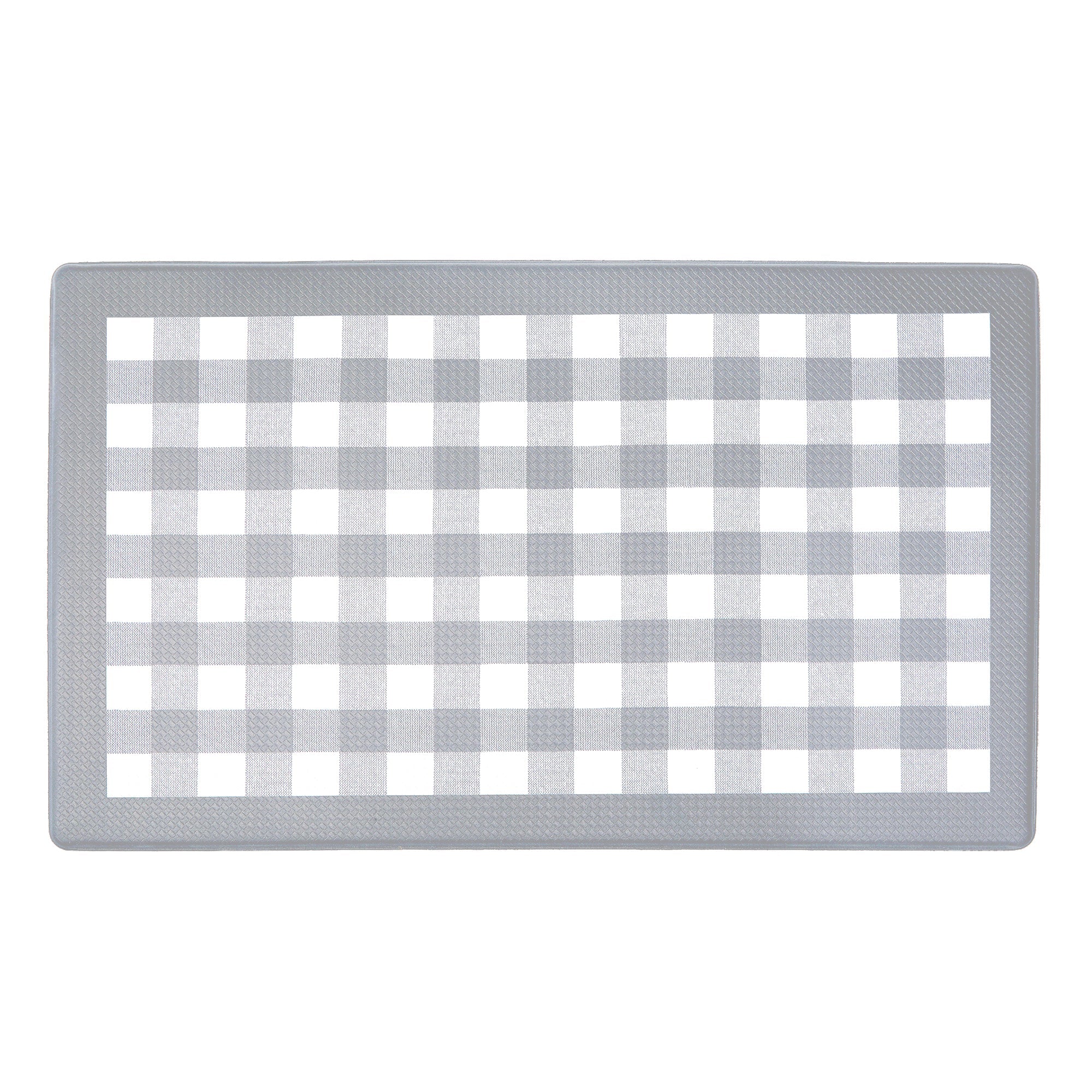 Achim Decorative Buffalo Check Anti-Fatigue Mat, Gray, 18x30 Inches