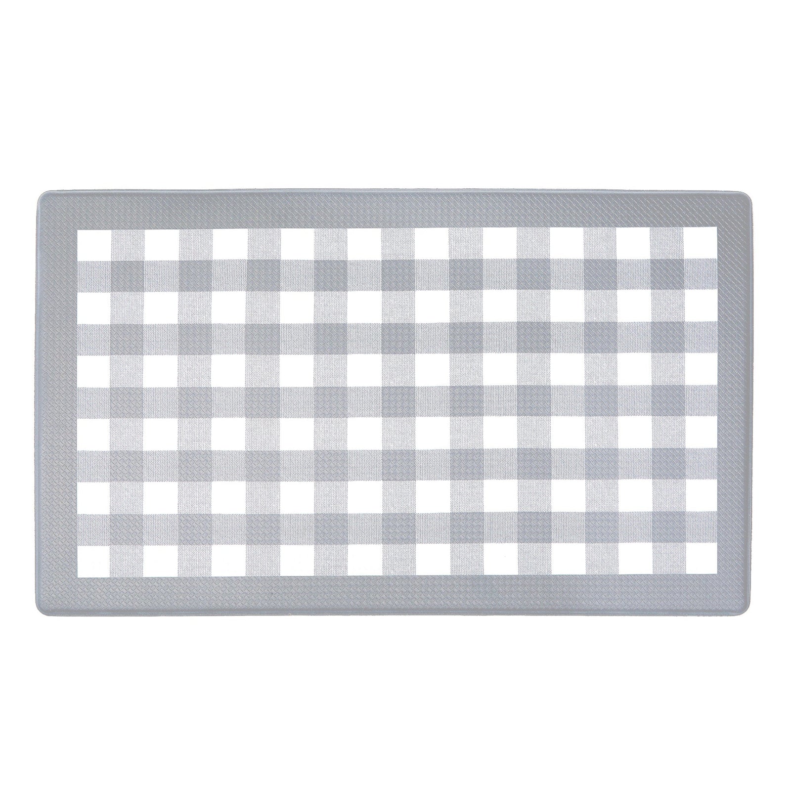 Achim Decorative Buffalo Check Anti-Fatigue Mat, Gray, 18x30 Inches