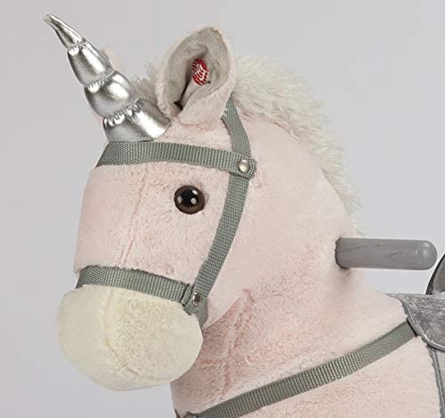 Caballo balancín JOON Unicornio con estrellas, rosa