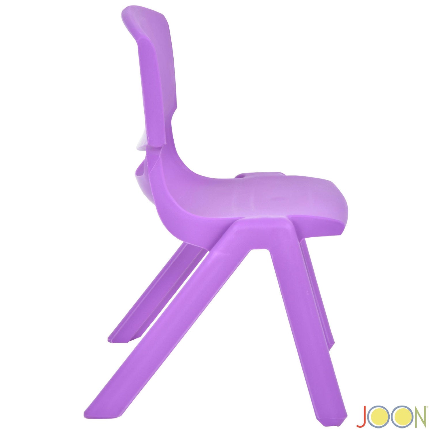 JOON Stackable Plastic Kids Learning Chairs, Purple, 20.5x12.75X11 Inches, 2-Pack (Pack of 2)