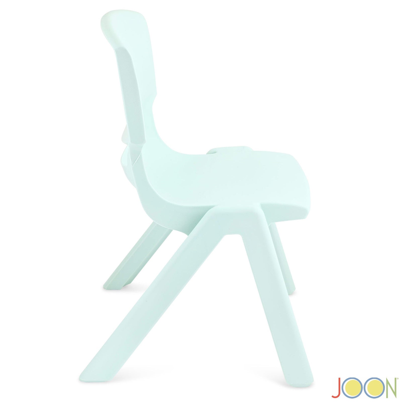 Sillas de aprendizaje apilables de plástico para niños JOON, verde menta, 20,5 x 12,75 x 11 pulgadas, paquete de 2 (paquete de 2)