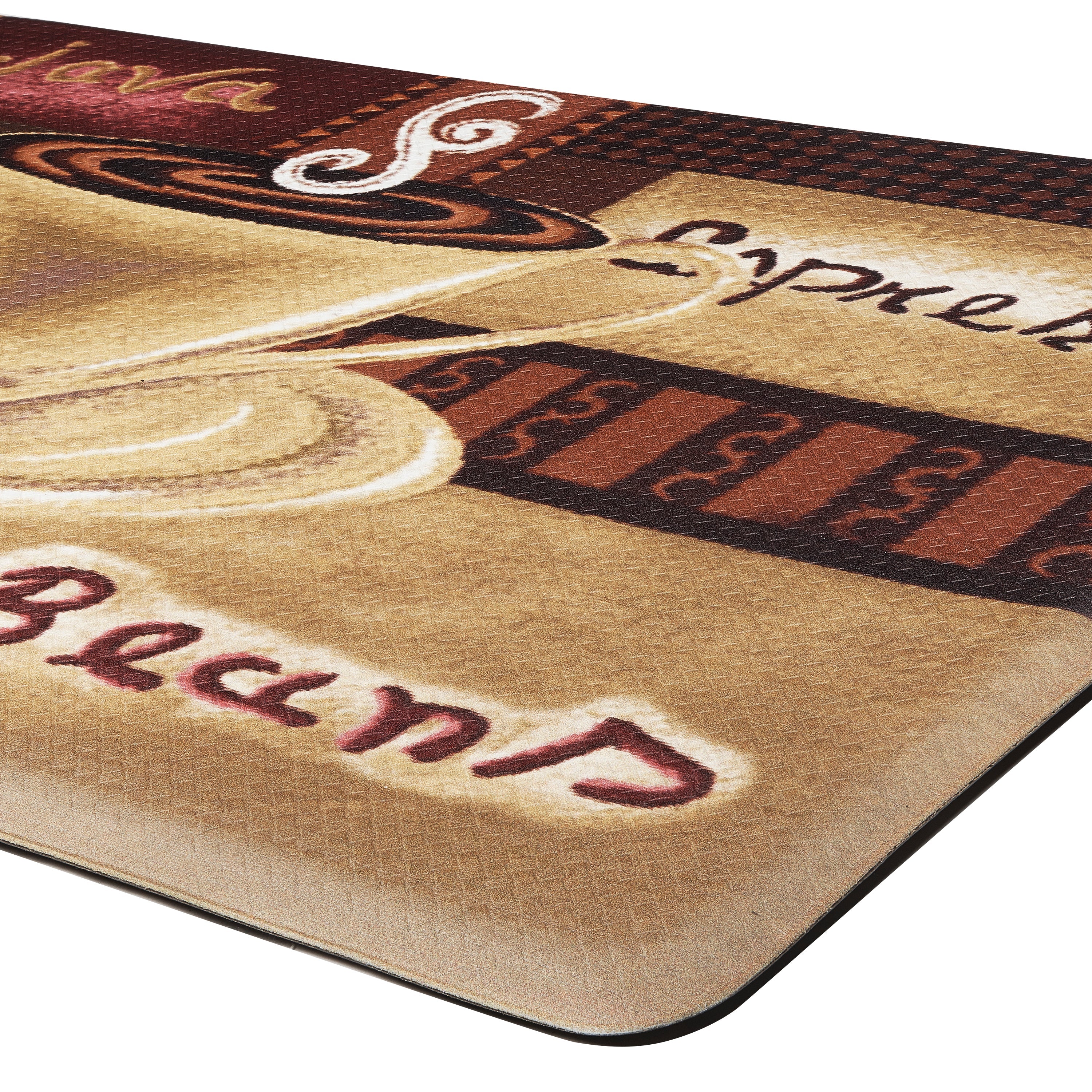 Achim Coffee Decorative Anti-Fatigue Floor Mat, Brown, 18x30 Inches