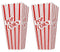 Premius 2-Pack Classic Striped Popcorn Holder, Red-White, 7.75x3.75x3.75 Inches