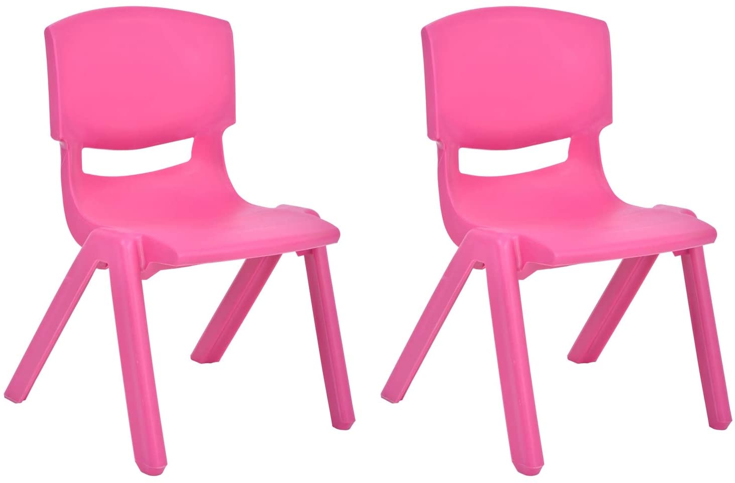 Sillas de aprendizaje apilables de plástico para niños JOON, color rosa, 20,5 x 12,75 x 11 pulgadas, paquete de 2 (paquete de 2)