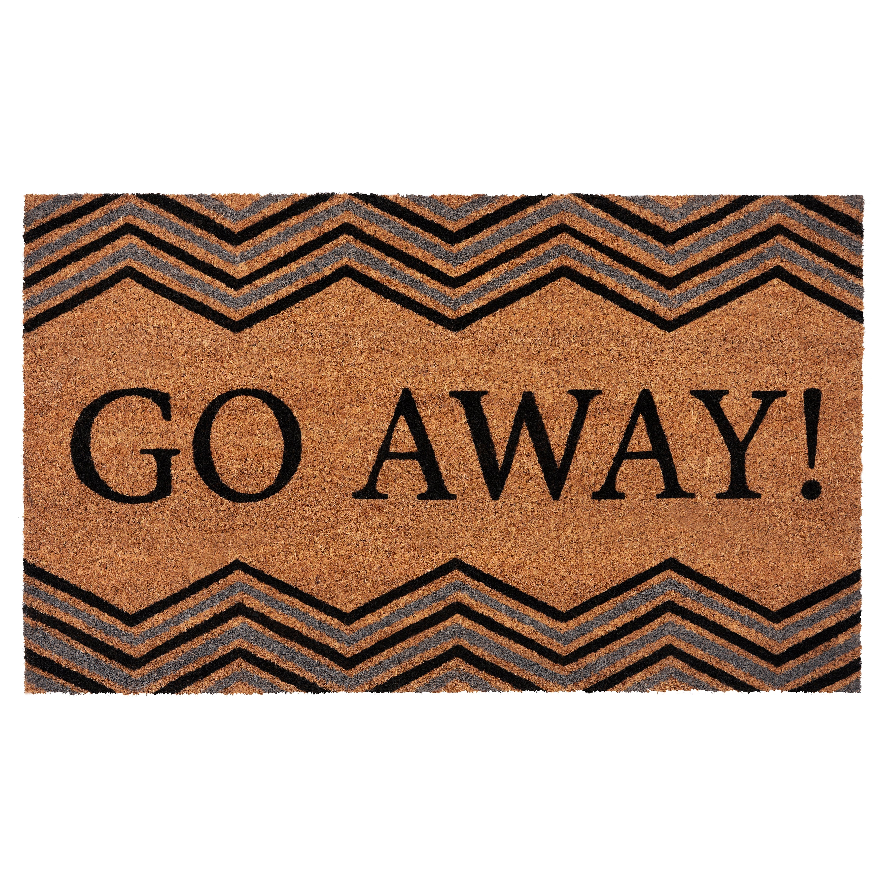 Achim Go Away Printed Coir Doormat, Brown, 18x30 Inches