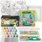 ARTEZA Kids Water Creatures Painting Kit, 4 Canvases, 8x8 Inches, 24 Acrylic Paints, 4 Paint Brushes, 4 Palettes, Ages 6+