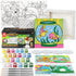 ARTEZA Kids Water Creatures Painting Kit, 4 Canvases, 8x8 Inches, 24 Acrylic Paints, 4 Paint Brushes, 4 Palettes, Ages 6+