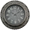 Premius Industrial Style Decorative Wall Clock, Silver, 12 Inches