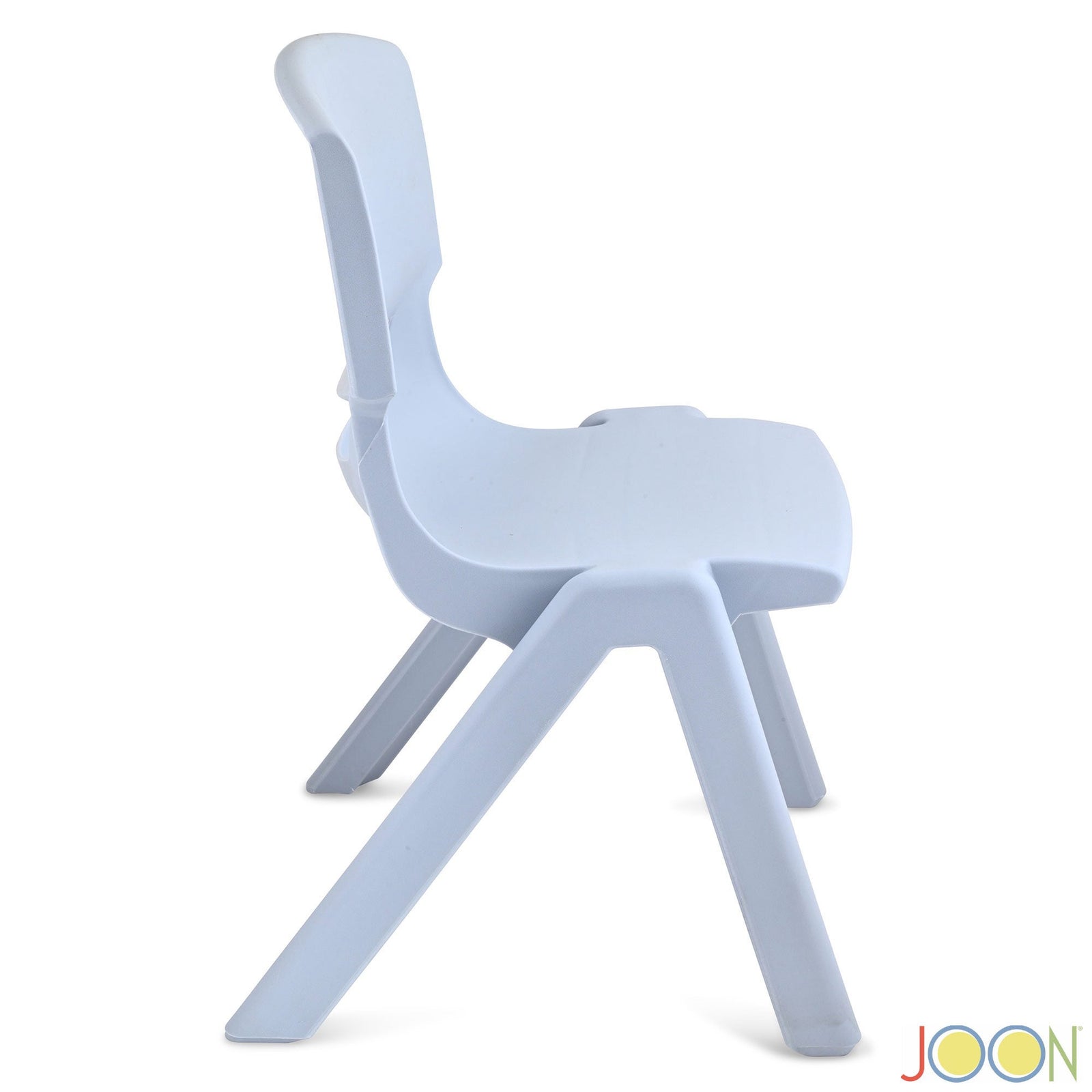 Sillas de aprendizaje apilables de plástico para niños JOON, azul brumoso, 20,5 x 12,75 x 11 pulgadas, paquete de 2 (paquete de 2)