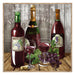 Premius Wine Scene 2 with Mirror Cut Outs Wall Decor, 14x14 Inches