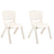 JOON Stackable Plastic Kids Learning Chairs, Ivory, 20.5x12.75X11 Inches, 2-Pack (Pack of 2)