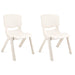 JOON Stackable Plastic Kids Learning Chairs, Ivory, 20.5x12.75X11 Inches, 2-Pack (Pack of 2)