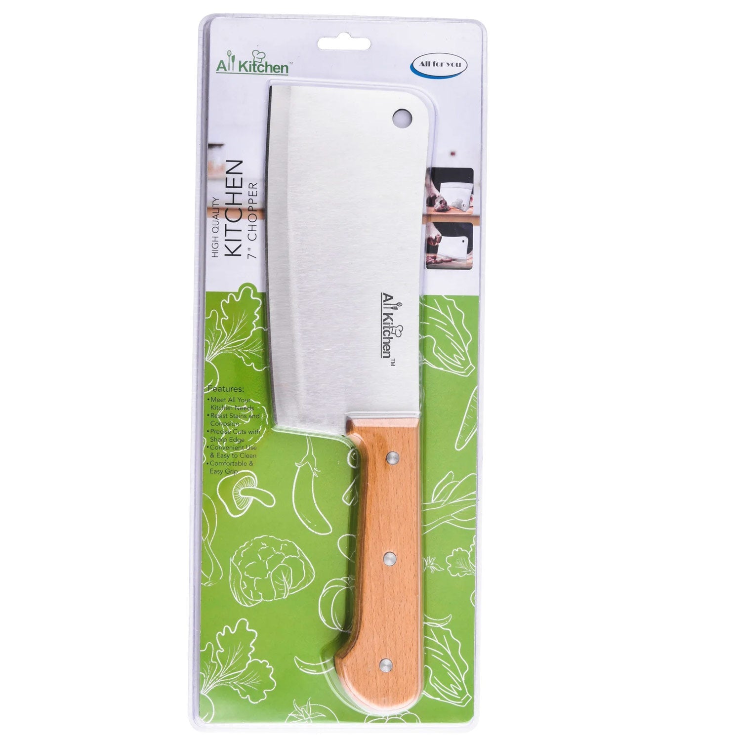 Cuchillo de cocina PREMIUS Premium con mango de madera, 7 pulgadas