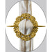 Premius Rose Oval Decorative One Pair Of Curtain Tie Back, Gold, 7x8 Inches