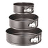 Premius 3-Piece Springform Non-Stick Baking Pan Set, Gray