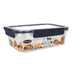 Premius Air-Tight Plastic Food Storage Container, Black-Clear, 2.75 Quart, 11x8x3.5 Inches