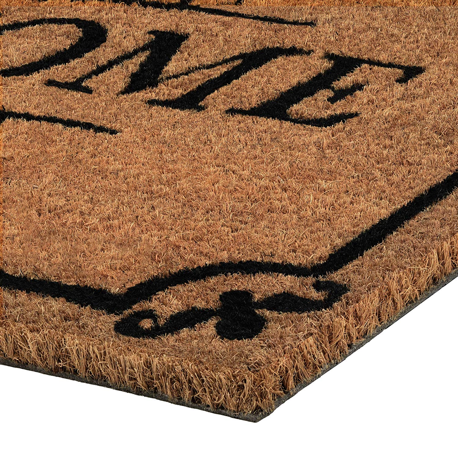 Achim Welcome Printed Coir Doormat, Brown-Black, 18x30 Inches