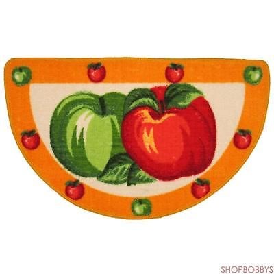 Alfombrilla antideslizante decorativa para cocina con estampado de manzanas, 29 x 17 pulgadas