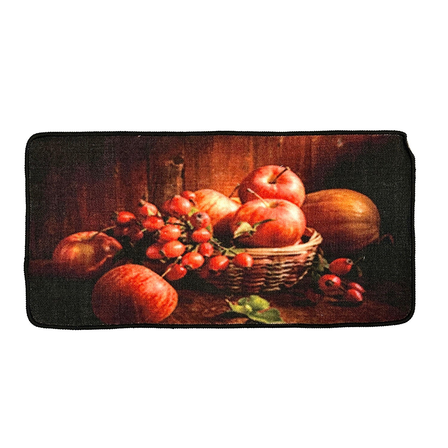 Red Apple Non-Slip Kitchen Mat, 18x36 Inches