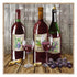 Premius Wine Scene 1 with Mirror Cut Outs Wall Decor, 14x14 Inches