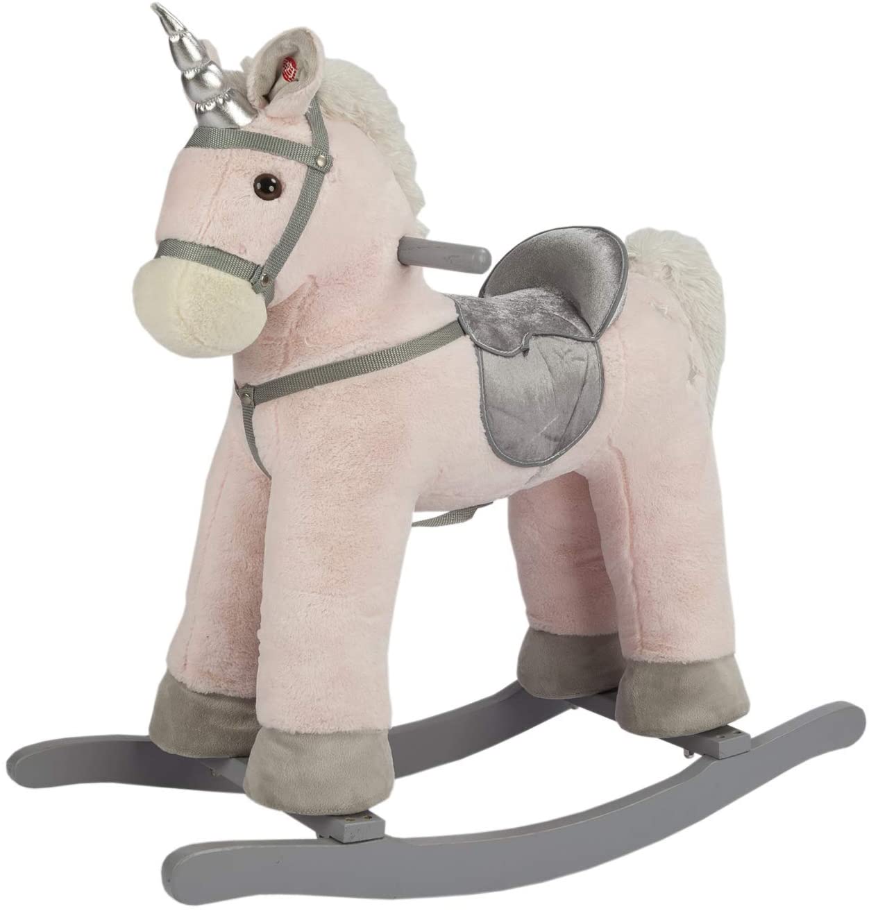 Caballo balancín JOON Unicornio con estrellas, rosa