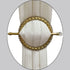 Premius Round Rhinestone Decorative One Pair Curtain Tie Back, Gold, 6x6 Inches