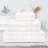 Premius Premium 6-Piece Combed Cotton Bath Towel Set, White