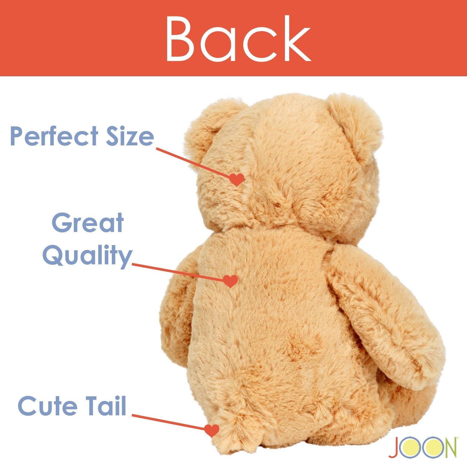 Osito de peluche pequeño JOON, color tostado, 13 pulgadas