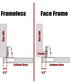 Cabinet Door Hinges Black, Soft Closing 1/2" Partial Overlay Cupboard Door Hinge for Face Frame Cabinets