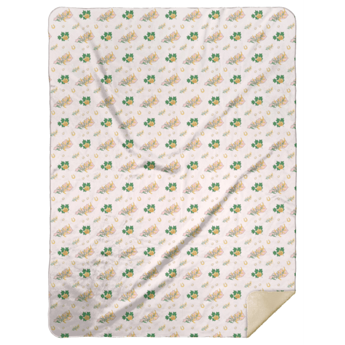 Manta de felpa con estampado floral de Kentucky de 60 x 80 pulgadas 