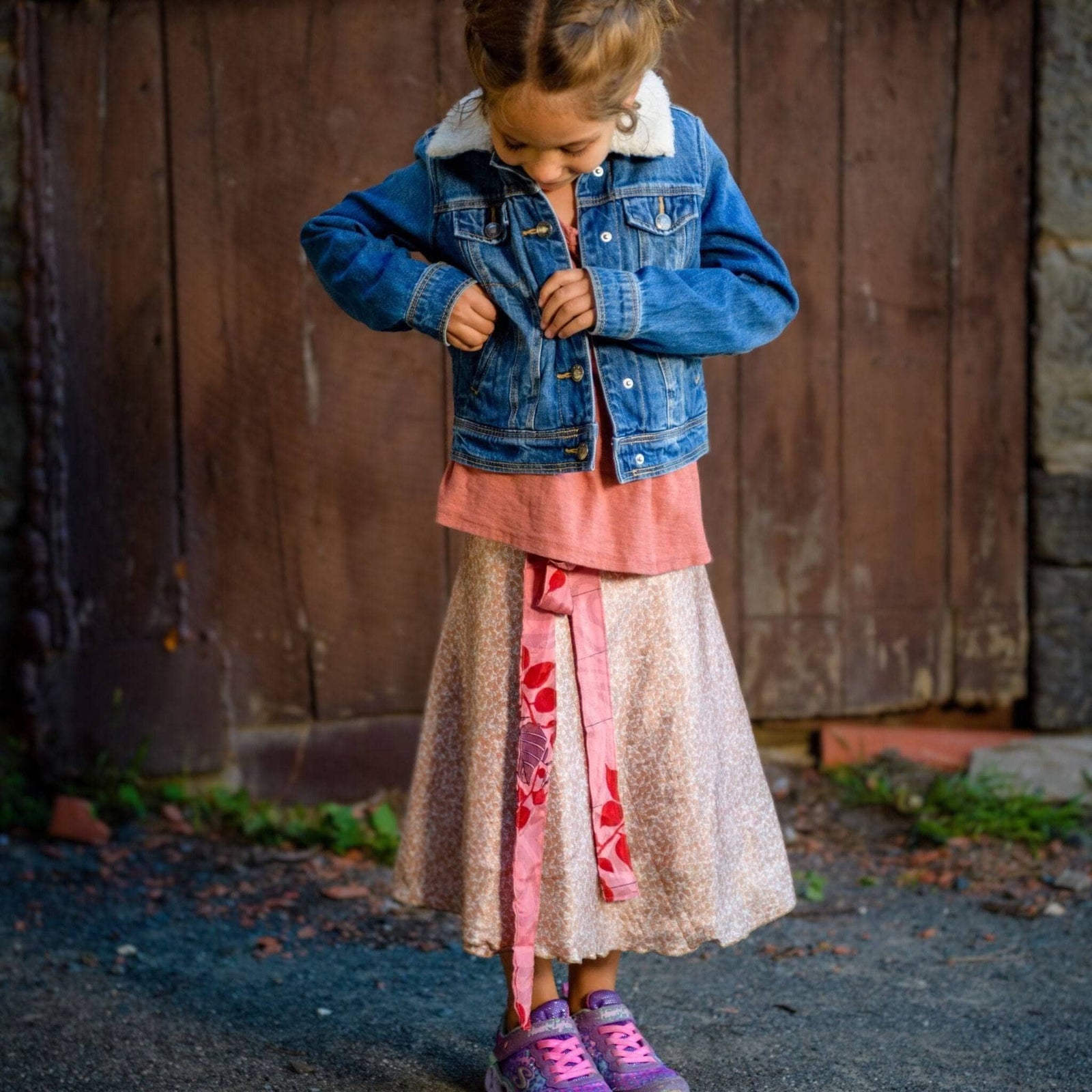 Kid's Sari Recycled Wrap Skirt