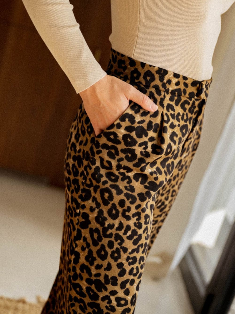 Premium Leopard Print Trousers