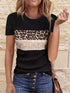 Stylish Leopard Print Block Design Top