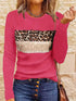 Stylish Leopard Print Block Design Top