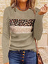 Stylish Leopard Print Block Design Top