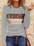 Stylish Leopard Print Block Design Top
