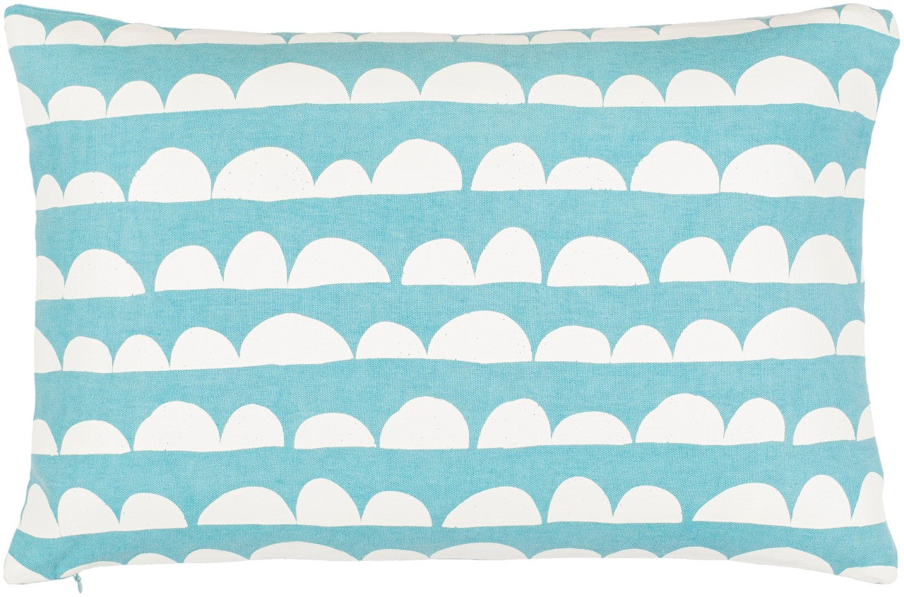 Achthoven Teal Pillow Cover