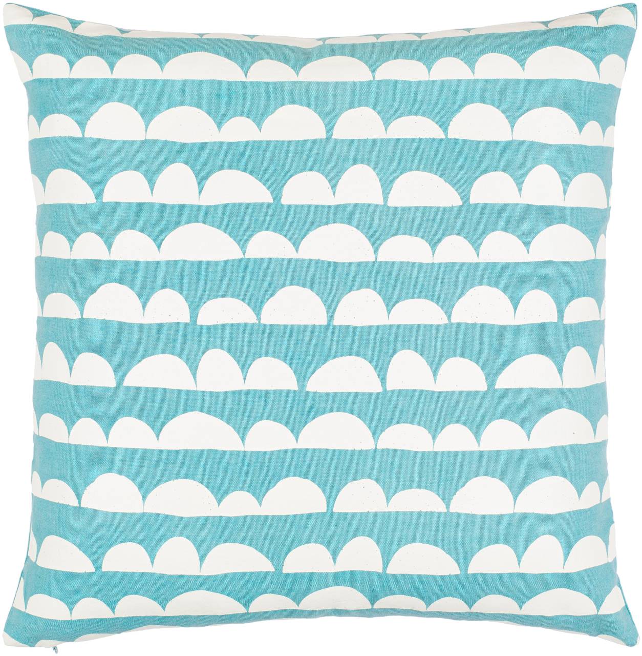 Achthoven Teal Pillow Cover