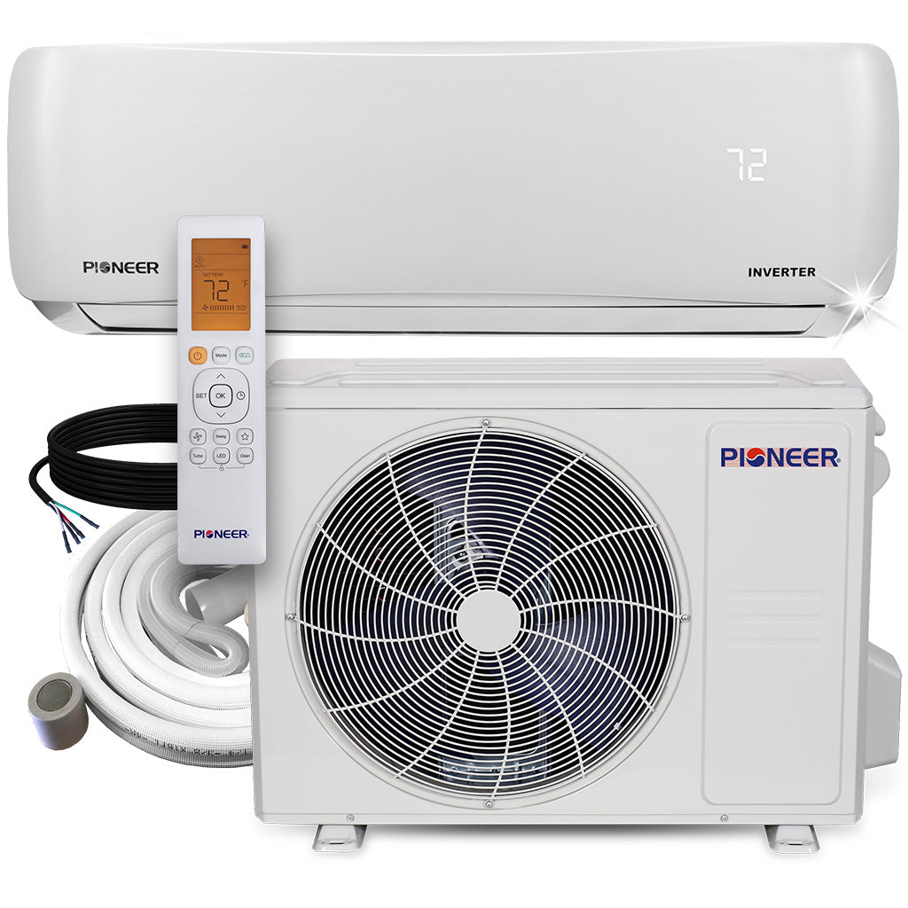 Pioneer® EStar™ 18,000 BTU 23.7 SEER2 Ductless Mini-Split Inverter++ Energy-Star Air Conditioner Heat Pump System Full Set 230V