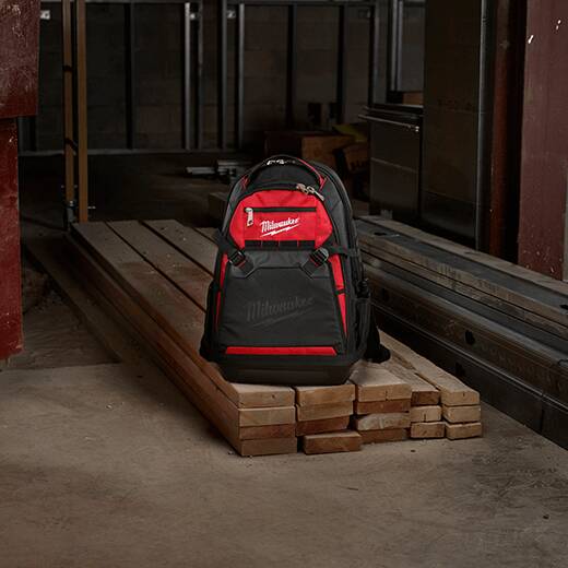 Milwaukee 48-22-8200 1680 Denier 35 Pocket Jobsite Backpack with Laptop Sleeve and Molded Plastic Base