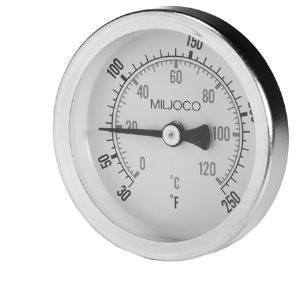 MJB259951-2W Hot Water Thermometer with 1/2" NPT Thermowell