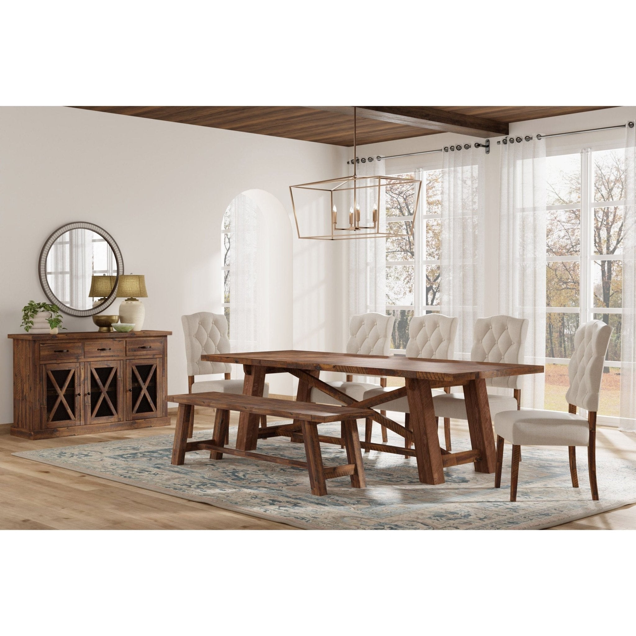 Newberry Side Chairs, Medium Brown