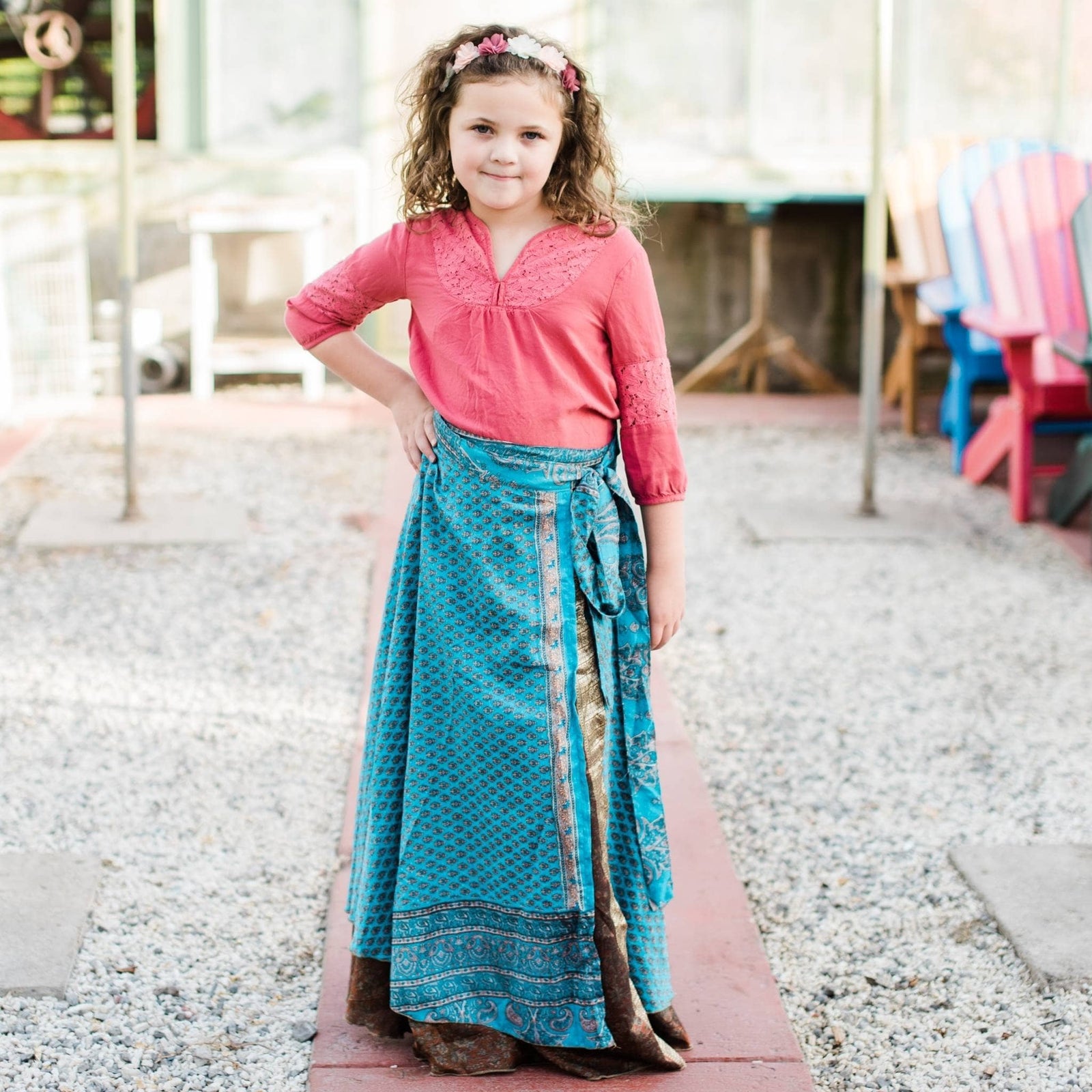 One of a Kind Sari Wrap Skirt